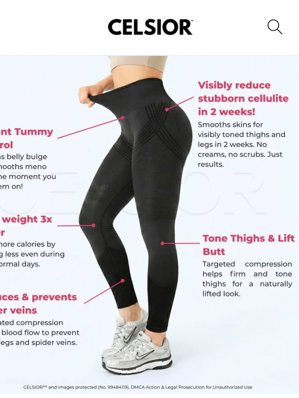 High-Waist Black Shaping Leggings